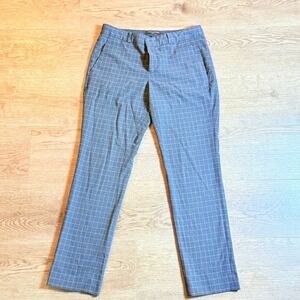 Banana Republic Dress Pants Ryan Fit Grey Windowpane Plaid Size 4 Vietnam